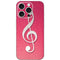 Pink Glitter Music Note iPhone 16 Pro Skin