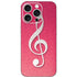 Pink Glitter Music Note iPhone 16 Pro Skin