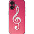 Pink Glitter Music Note iPhone 16 Skin