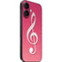 Pink Glitter Music Note iPhone 16 Skin