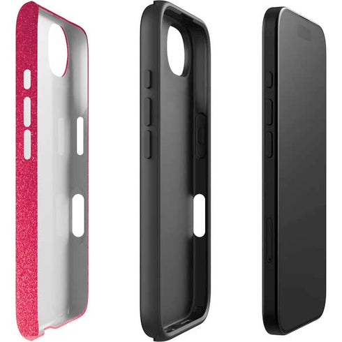 Pink Glitter Music Note iPhone 16e Impact Case