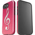 Pink Glitter Music Note iPhone 16e Impact Case
