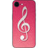 Pink Glitter Music Note iPhone 16e Skin