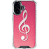 Pink Glitter Music Note iPhone 17 Clear Case