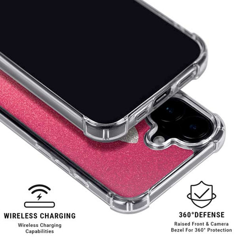 Pink Glitter Music Note iPhone 17 MagSafe Case