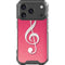 Pink Glitter Music Note iPhone 18 Pro Clear Case