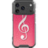 Pink Glitter Music Note iPhone 18 Pro Clear Case