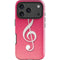 Pink Glitter Music Note iPhone 18 Pro Impact Case