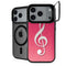 Pink Glitter Music Note iPhone 18 Pro Kickstand Case