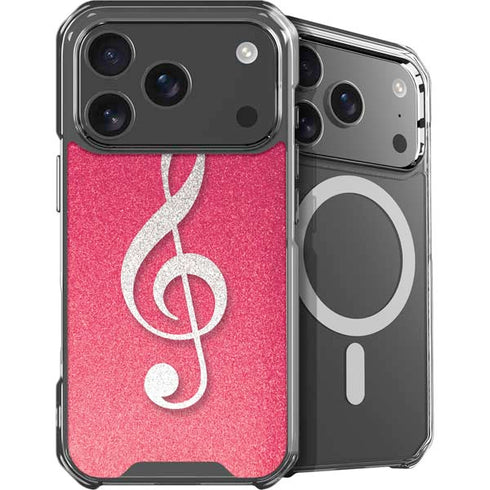 Pink Glitter Music Note iPhone 18 Pro Max MagSafe Case