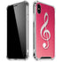 Pink Glitter Music Note iPhone X/XS Clear Case