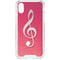 Pink Glitter Music Note iPhone XS Clear Case