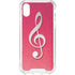 Pink Glitter Music Note iPhone XS Clear Case