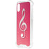 Pink Glitter Music Note iPhone XS Clear Case