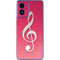 Pink Glitter Music Note Moto G Play 4G (2024) Skin