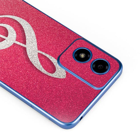 Pink Glitter Music Note Moto G Play 4G (2024) Skin