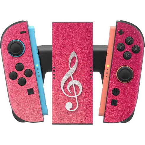 Pink Glitter Music Note Nintendo Switch 2 (2025) Joy-Con Controller Skin
