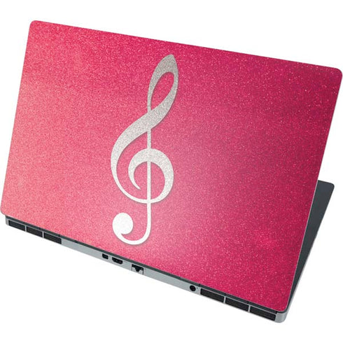 Pink Glitter Music Note Dell Precision Skin