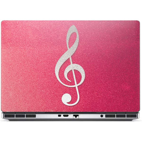 Pink Glitter Music Note Dell Precision Skin