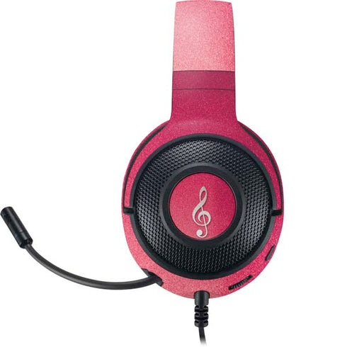 Pink Glitter Music Note Razer Kraken X Skin