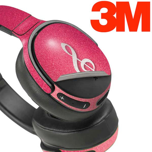 Pink Glitter Music Note Skullcandy Venue Skin