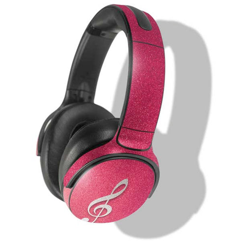 Pink Glitter Music Note Skullcandy Venue Skin