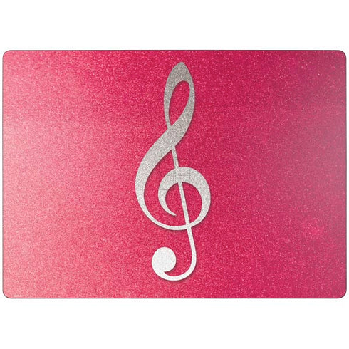 Pink Glitter Music Note Surface Laptop 7 13.8in Skin