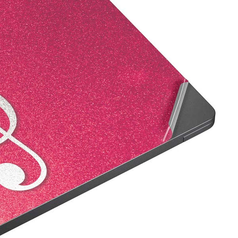 Pink Glitter Music Note Surface Laptop 7 13.8in Skin