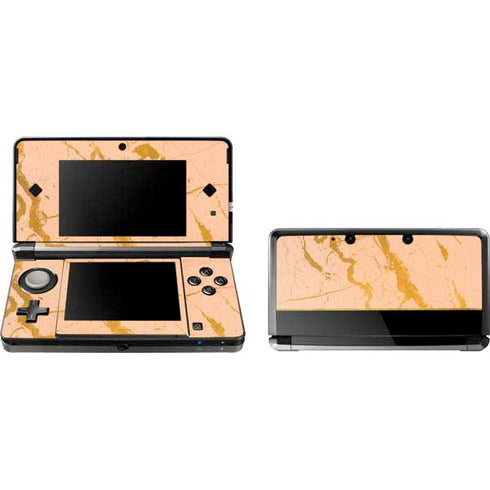Pink Gold and Black Marble Nintendo Skins
