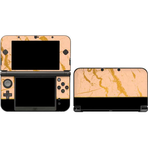 Pink Gold and Black Marble 3DS XL 2015 Skin