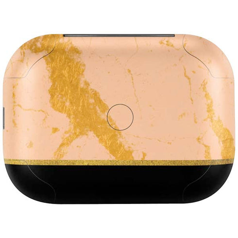 Pink Gold and Black Marble Amazon Echo Buds Skin