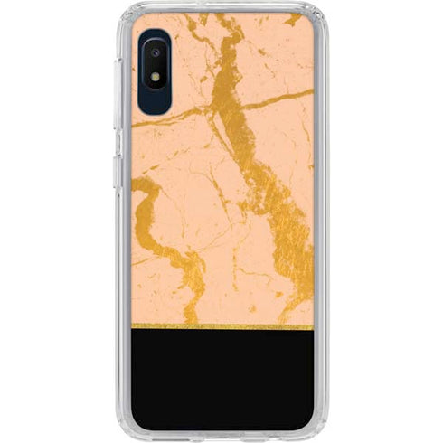 Pink Gold and Black Marble Galaxy Cases