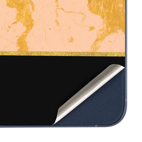 Pink Gold and Black Marble Galaxy A35 5G Skin