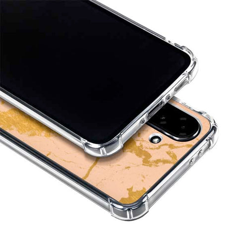 Pink Gold and Black Marble Galaxy A36 5G Clear Case