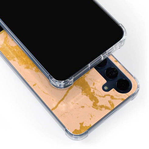 Pink Gold and Black Marble Galaxy A55 5G Clear Case
