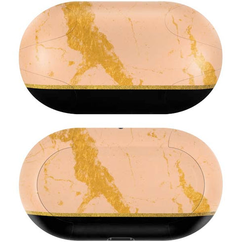 Pink Gold and Black Marble Galaxy Buds Skin