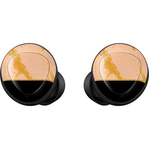 Pink Gold and Black Marble Galaxy Buds Skin