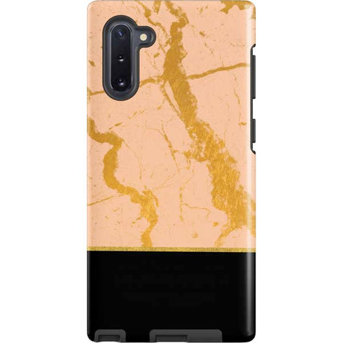 Pink Gold and Black Marble Galaxy Cases