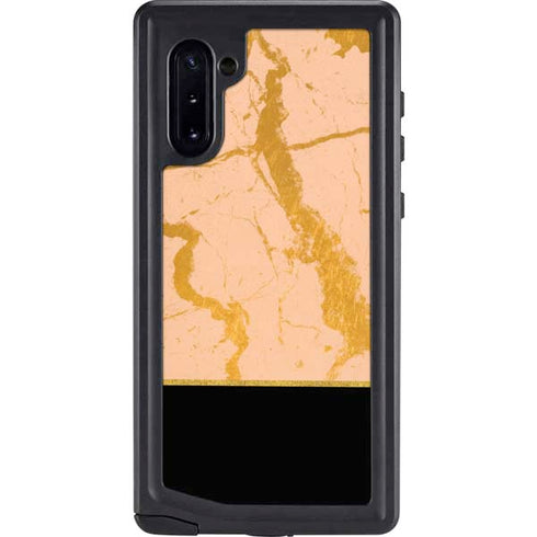 Pink Gold and Black Marble Galaxy Cases