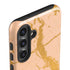 Pink Gold and Black Marble Galaxy S25 Impact Case