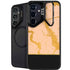 Pink Gold and Black Marble Galaxy S25 Kickstand Case