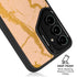 Pink Gold and Black Marble Galaxy S25 Kickstand Case