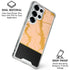 Pink Gold and Black Marble Galaxy S25 Ultra Clear Case