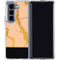 Pink Gold and Black Marble Galaxy Z Fold5 5G Clear Case