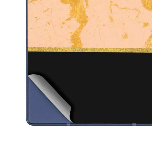 Pink Gold and Black Marble Galaxy Z Fold6 Skin