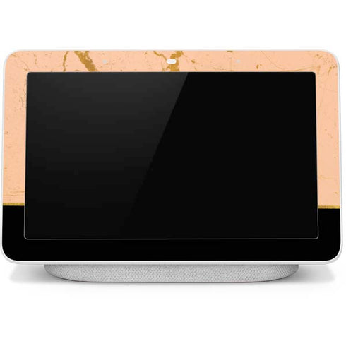 Pink Gold and Black Marble Google Home Hub Skin