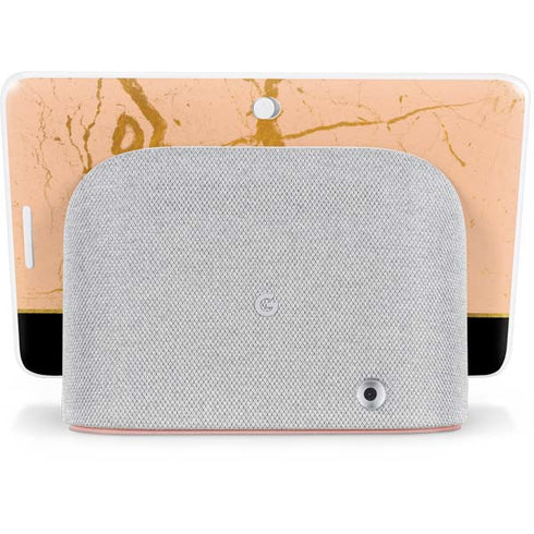 Pink Gold and Black Marble Google Home Hub Skin
