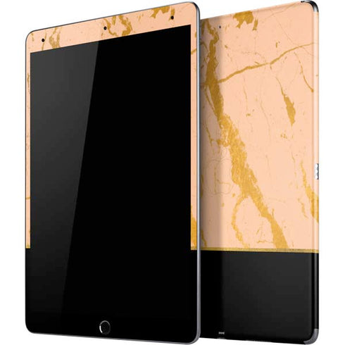 Pink Gold and Black Marble iPad Skins