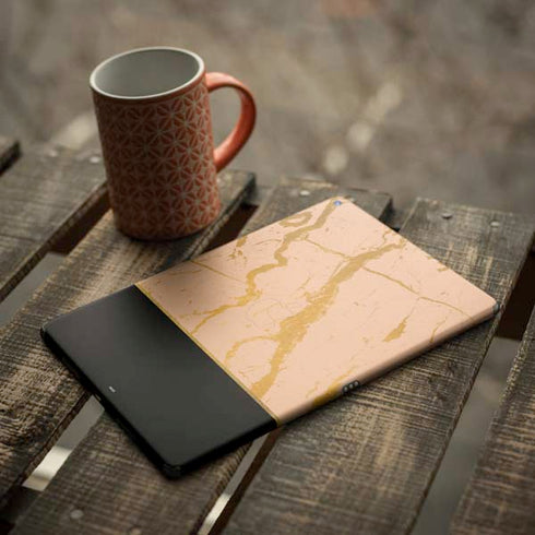Pink Gold and Black Marble iPad Skins
