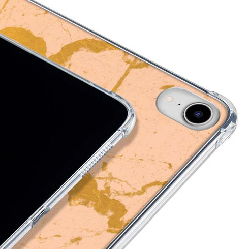 Pink Gold and Black Marble iPad 11th Gen (2025) Clear Case